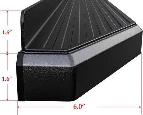 APS 6-inch (Black Stainless Steel Powder Coated Flat Style) Running Boards Nerf Bars Side Steps Compatible with Ford F150 2009-2014 SuperCrew Cab (Drilling Required) in Saudi Arabia