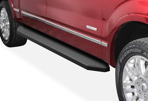 APS 6-inch (Black Stainless Steel Powder Coated Flat Style) Running Boards Nerf Bars Side Steps Compatible with Ford F150 2009-2014 SuperCrew Cab (Drilling Required) in Saudi Arabia