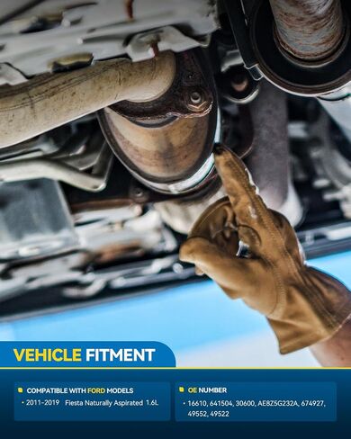مجموعة المحول الحفاز PHILTOP المتوافقة مع Ford 2011-2019 Fiesta 1.6L المحول الحفاز عالي التدفق لـ 16610، 641504، 30600، AE8Z5G232A، 674927، 49552، 49522 (متوافق مع وكالة حماية البيئة) in Saudi Arabia
