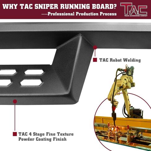 TAC Sniper Running Boards Fit 2005-2023 Toyota Tacoma Access Cab Truck Pickup 4" Drop Fine Texture Black Side Steps Nerf Bars 2pcs in Saudi Arabia