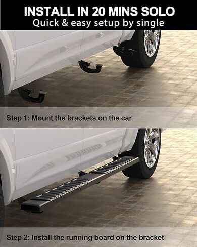 Running Boards Compatible with 2005-2023 Toyota Tacoma Double Cab,Steel Rock Slider for 2005-2023 Toyota Tacoma Double Cab,Steel Side Steps Nerf Bars in Saudi Arabia