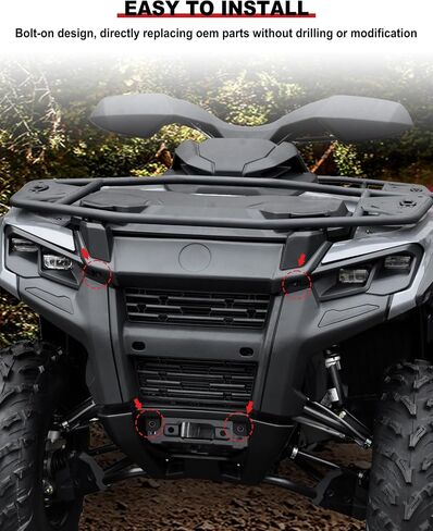 مجموعة اللفافة الأمامية لـ Can-Am Outlander 500 700 PRO، ممتص الصدمات الأمامي الأسود المدمج لملحقات Can Am Outlander 500 700 PRO 2023 2024 2025، استبدال #705013201 in Saudi Arabia