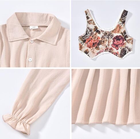 Girls Renaissance Dress Elegant Medieval Dresses Long Sleeve Floral Vest Vintage Dress with Bag in Saudi Arabia