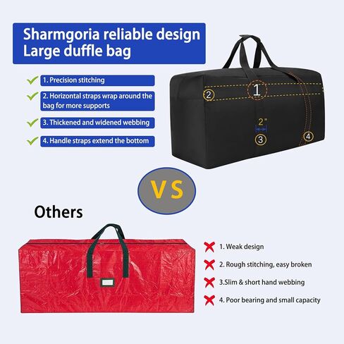 Extra Large Duffle Bag with Zippers Heavy Duty Storage Duffle Bag for Travel, Camping, Moving, Storage and More (Black, 200L) in Saudi Arabia