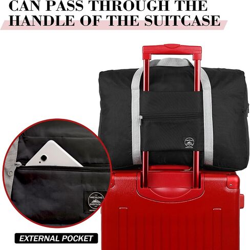 Travel Duffel Bag Carry On Luggage Tote for Spirit Airlines Personal Item Weekender Overnight Bag Sport Gym Bag Foldable Duffel Tote (Flamingo) in Saudi Arabia