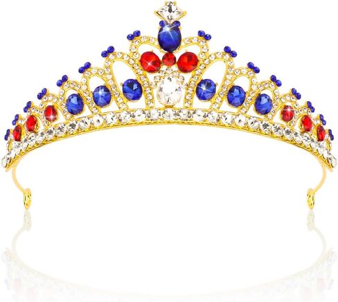 Ahoney Princess Tiara Gold Crown Crystal Tiara Costume Hair Accessories for Women Girls Birthday Halloween Cosplay in Saudi Arabia