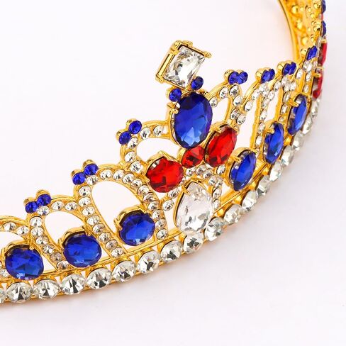 Ahoney Princess Tiara Gold Crown Crystal Tiara Costume Hair Accessories for Women Girls Birthday Halloween Cosplay in Saudi Arabia