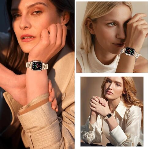 Stainless Steel Solid, apple watch bands for women, Wear-resistant,apple watch bands for men, Heavy Polished, with Series 1-9/SE/Ultra (38-49mm) For Women&Men bands in Saudi Arabia