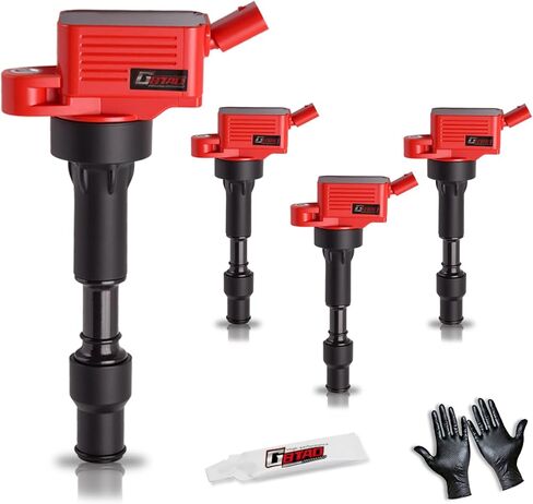 مجموعة من 4 حزمة ملف إشعال مطورة لـ 2.0L L4 2016 2017 2018 2019 2020 2021 Hyundai Elantra Kona Sonata Hybrid V-eloster Kia Forte Optima Hybrid Soul يستبدل UF816 GN10877 in Kuwait