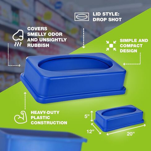 Alpine 23 Gallon Slim Trash/Recycling BIN Swing LID Green in Kuwait