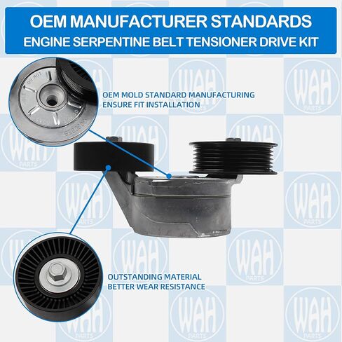 Engine Serpentine Belt Tensioner Drive Kit Compatible with 2002-2007 Dodge Ram 1500 Dakota Durango V6 V8 3.7L 4.7L 39120 53030958AG 6PK2225 in Saudi Arabia