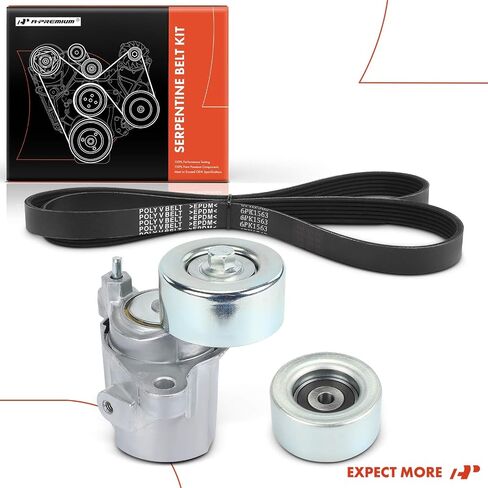 A-Premium Engine Serpentine Belt Drive Kit Compatible with Toyota & Lexus Cars - Camry 2018-2023, Highlander 2017-2022, Sienna 2017-2020, Avalon 2019-2022, RX350 2016-2022, RX350L, ES350-3.5L in Saudi Arabia