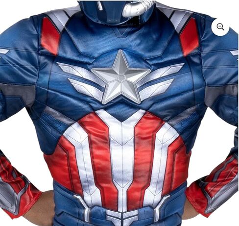 Jazwares 2025 Marvel Captain America SAM WILSON زي الهالوين للشباب للأولاد - بذلة مع قناع بلاستيكي in Saudi Arabia