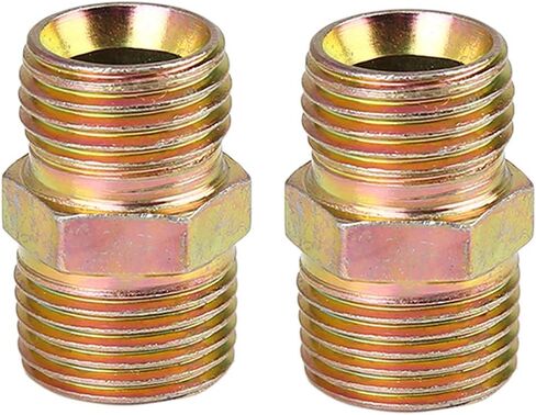 X AUTOHAUX 2 قطعة 3/8 بوصة NPT إلى M16 x 1.5 مللي متر معدن ذكر مستقيم خرطوم الهواء المناسب موصل محول للسيارة in Saudi Arabia