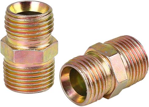 X AUTOHAUX 2 قطعة 3/8 بوصة NPT إلى M16 x 1.5 مللي متر معدن ذكر مستقيم خرطوم الهواء المناسب موصل محول للسيارة in Saudi Arabia