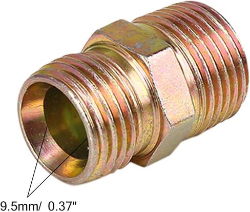 X AUTOHAUX 2 قطعة 3/8 بوصة NPT إلى M16 x 1.5 مللي متر معدن ذكر مستقيم خرطوم الهواء المناسب موصل محول للسيارة in Saudi Arabia