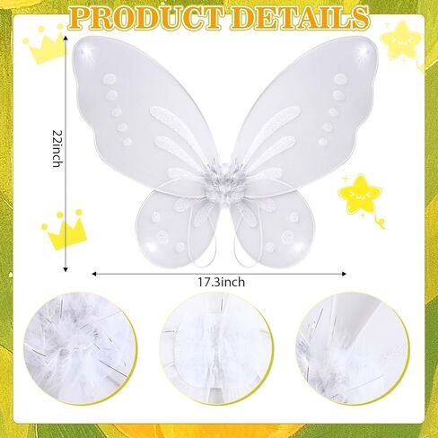 Halloween Fairy Parents Costume Funny Couple Set Include Fairy Star Wands,Wings,Crown Headbands,Tie,Pink and Green Temporary Hair Color Wax Dye for Men Women Party Cosplay in Kuwait