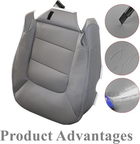 GXARTS Driver Side Bottom Replacement Microfiber Leather Seat Cover Gray #E Compatible with Ford Expedition 2003 2004 2005 2006 in Saudi Arabia