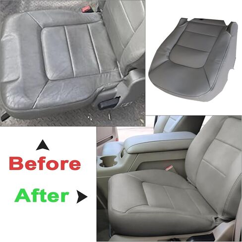 GXARTS Driver Side Bottom Replacement Microfiber Leather Seat Cover Gray #E Compatible with Ford Expedition 2003 2004 2005 2006 in Saudi Arabia