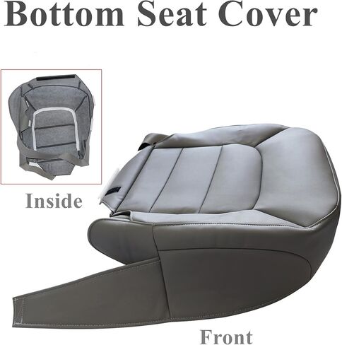 GXARTS Driver Side Bottom Replacement Microfiber Leather Seat Cover Gray #E Compatible with Ford Expedition 2003 2004 2005 2006 in Saudi Arabia