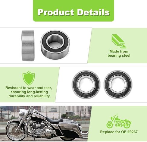 مجموعة سدادات محمل العجلة متوافقة مع Harley Softail Dyna Sportster Touring Street Glide Road Glide Road King Electra Glide in Kuwait