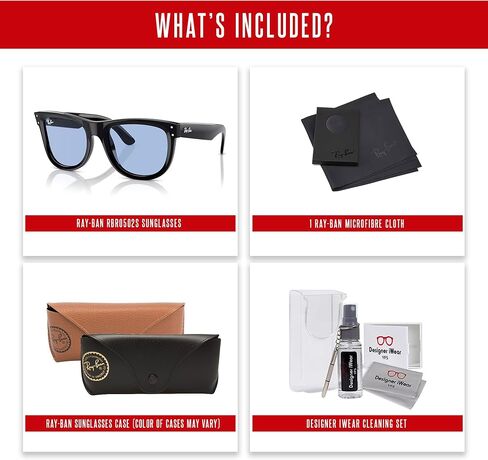 Ray-Ban Wayfarer Reverse RBR0502S Square Sunglasses for Men for Women +BUNDLE with ACCESSORY EYEWEAR KIT in Saudi Arabia