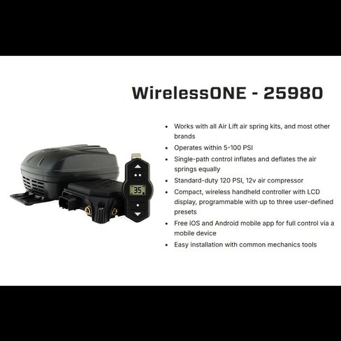مجموعة Air Lift LoadLifter 5000 Ultimate Air Spring Kit مع WirelessONE & EZ Mount متوافق مع 2023-2025 F250 F350 Super Duty SRW 4WD بيك اب | التحكم عن بعد | يشتمل على ملصق TrendsAuto in Saudi Arabia