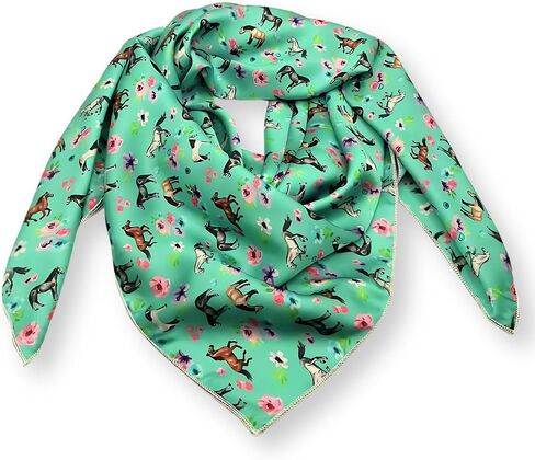 Wild Rag Silk Scarf 36'', Western Cowboy Bandana Wild Rags,Square Silky Animals Pattern Scarves in Saudi Arabia