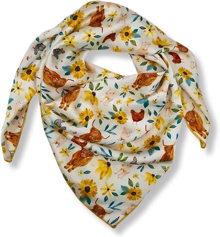 Wild Rag Silk Scarf 36'', Western Cowboy Bandana Wild Rags,Square Silky Animals Pattern Scarves in Saudi Arabia