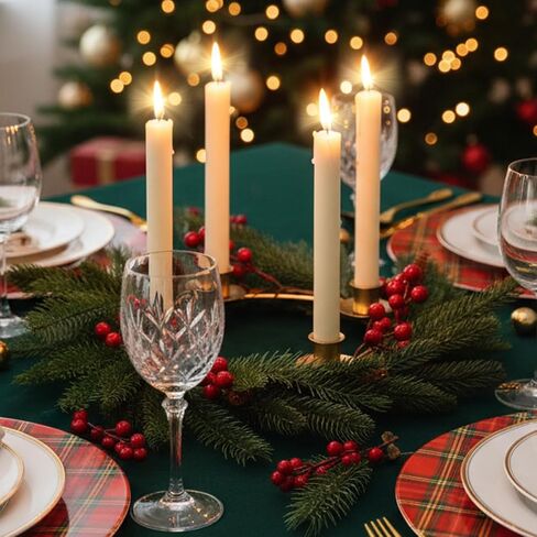 6 Pieces Christmas Advent Wreath Ring Advent Ring Candle Holder Gold Candle Wreaths Rings Xmas Metal Wrought Iron Candlestick Taper Metal Candle Holder for Christmas Advent Home Table Decorations in Kuwait