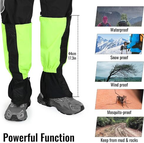 Unisex Waterproof Snowproof Outdoor Hiking Walking Gaiters Climbing Hunting Snow Legging Leg Cover Wraps in Saudi Arabia