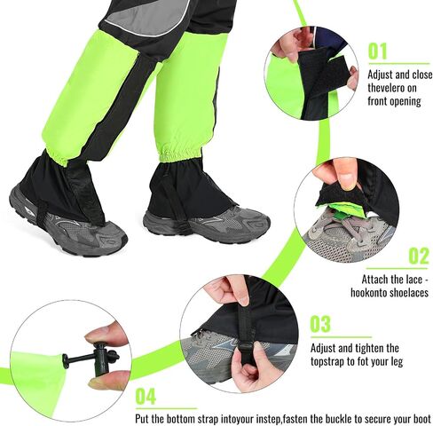 Unisex Waterproof Snowproof Outdoor Hiking Walking Gaiters Climbing Hunting Snow Legging Leg Cover Wraps in Saudi Arabia