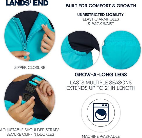 ملابس داخلية للأولاد من Lands' End Boys مقاومة للماء وقابلة للتعديل ومعزولة من الحديد للركبة in Kuwait