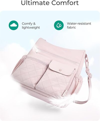 BAGSMART Nylon Crossbody Bags for Women, Handbags Shoulder Purses for Women, Travel Tote Bag with Multi Pockets in Kuwait