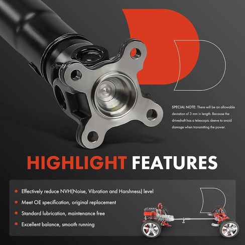 مجموعة عمود الدفع الخلفي الكامل A-Premium متوافقة مع Kia Sportage 2014-2016 وHyundai Tucson 2014-2015، 2.0L 2.4L 3.3L، AWD، ناقل حركة أوتوماتيكي in Saudi Arabia