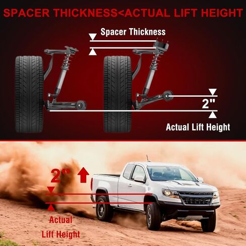 3" Leveling Lift Kit Compatible with Chevy Silverado 1500 GMC Sierra 1500 2007-2024 | No Drill Bolt-On Installation | Fits 35" Tires | Maintains OEM Ride | 07CH-3F in Saudi Arabia