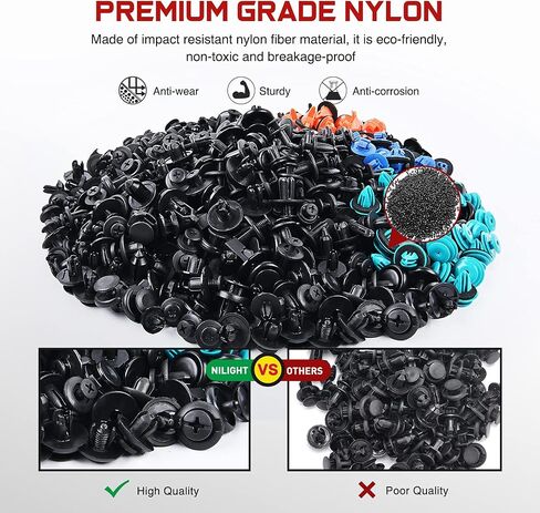 Nilight 101PCS Bumper&Splash Shield Retainer Metal Insert Clips for Acura Honda 91503-SZ3-003 91503-SZ5-003 91506-S9A-003 Toyota Fender Liner 90467-07215 4-Way Valve Tools Tire Caps Cores in Saudi Arabia