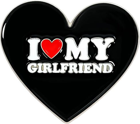 Ronglry I Love My Gir.lfriend دبوس هدايا لطيفة لصديقها أفكار هدية مضحكة لصديقها في الذكرى السنوية لعيد الحب هدايا عيد الميلاد له I Heart My Gir.lfriend دبابيس للرجال in Kuwait