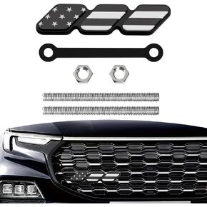 TRD Grille Decor Badge, TRD Emblem, Tri-Color Grille Badge Decoration Accessories, Car Front Grill Insert Emblem for Toyota Tacoma 4Runner Tundra Sequoia Rav4 Highlander (Gray White) in Kuwait