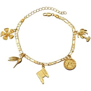 New 2025 Trinidad Map Anklets For Women Hers Gold Plated Foot Chain Jewelry #188006 Fashion Trendy Accessories Creative Gift in Saudi Arabia