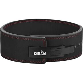 DEFY Weightlifting Lever Belt – 4" Wide Powerlifting Strongman Gym Belt for Men & Women – 10MM Lever Belt for Lower Back Support, Workout, Deadlift & IPF Bodybuilding in Kuwait