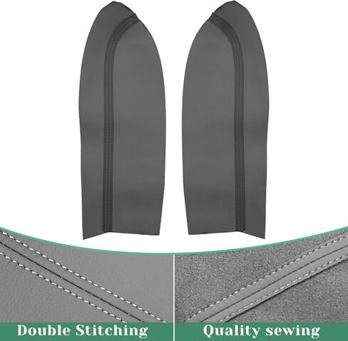 2PCS Front Door Panel Armrest Cover Replacement Compatible with Toyota Prius 2004-2009 Left and Right Leather Arm Rest Replaced Skin Upholstery Black (Only Leather Part) in Saudi Arabia