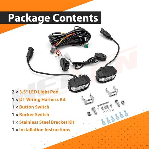 WeiSen 3.5 بوصة 21 وات LED Spot Flood Combo Pods مع وحدة تحكم الأسلاك تسخير الطرق الوعرة ضوء الضباب متوافق مع Jeep Truck Pick-Up Auto UTV ATV SUV in Saudi Arabia