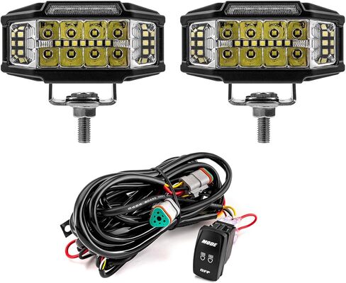 WeiSen 3.5 بوصة 21 وات LED Spot Flood Combo Pods مع وحدة تحكم الأسلاك تسخير الطرق الوعرة ضوء الضباب متوافق مع Jeep Truck Pick-Up Auto UTV ATV SUV in Saudi Arabia