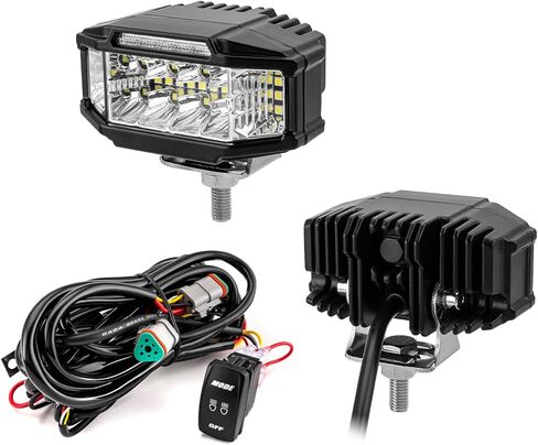 WeiSen 3.5 بوصة 21 وات LED Spot Flood Combo Pods مع وحدة تحكم الأسلاك تسخير الطرق الوعرة ضوء الضباب متوافق مع Jeep Truck Pick-Up Auto UTV ATV SUV in Saudi Arabia