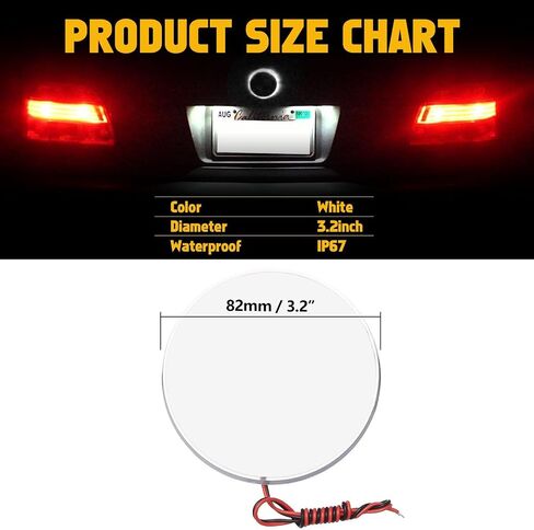 x xotic tech 82mm/3.2'' Front Grille Rear Trunk Logo Badge Emblem Background Illumination Light Lamp Decoration Compatible with BMW 1 3 5 6 7 X Series M3 M4 (White) in Saudi Arabia
