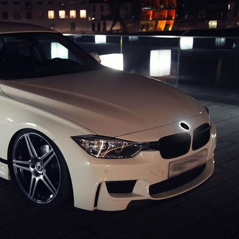 x xotic tech 82mm/3.2'' Front Grille Rear Trunk Logo Badge Emblem Background Illumination Light Lamp Decoration Compatible with BMW 1 3 5 6 7 X Series M3 M4 (White) in Saudi Arabia