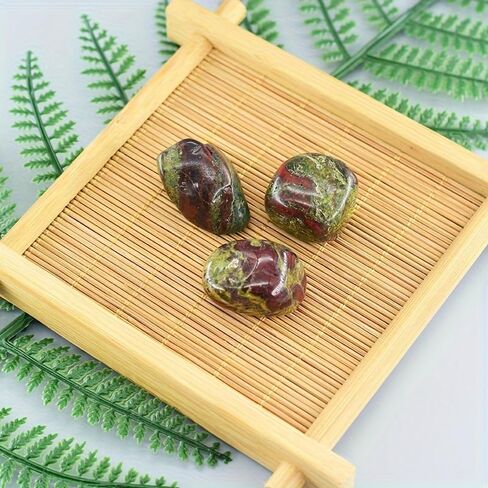 1pc Men's Dragon Blood Stone Bracelet - natural stone, Marbled Red/Green/Black/White Beads, Cool Stylish Design for Casual Attire in Saudi Arabia