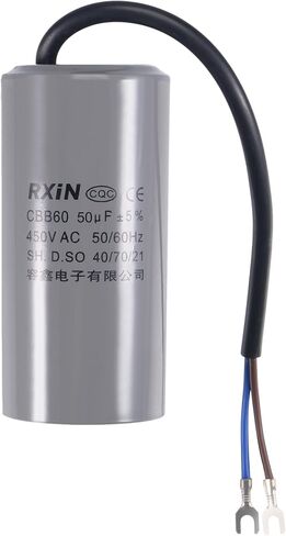 uxcell CBB60 Run Capacitor 30uF 450V AC 2 Wires 50/60Hz Cylinder 96x50mm with Terminal for Air Compressor Water Pump Motor in Saudi Arabia