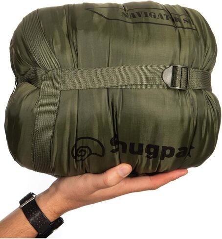 كيس نوم Snugpak Basecamp Ops Navigator مع كيس ضغط، سحاب لليد اليمنى، زيتوني in Kuwait